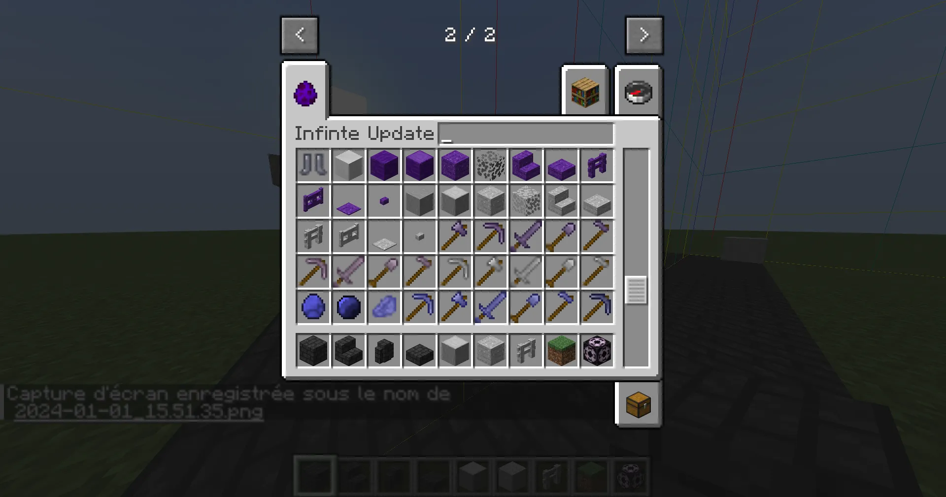 Infinite Dark Depths Update, Моды, Minecraft