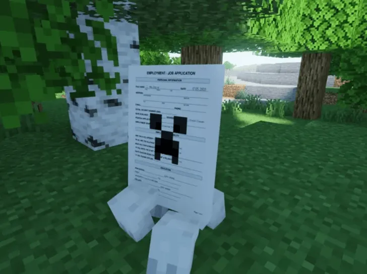 Job Application Creeper, Текстуры, Minecraft