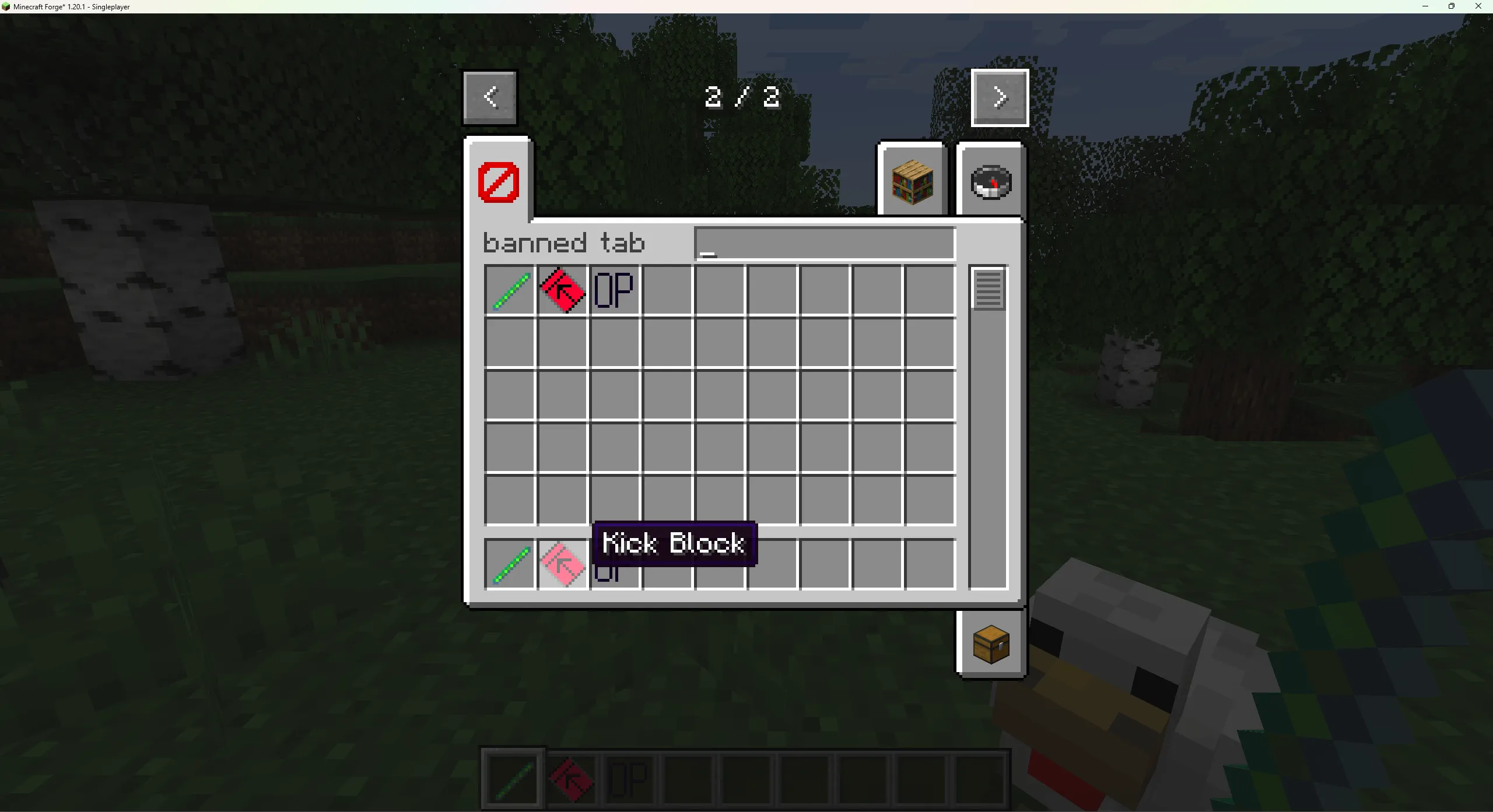 Banned Items, Моды, Minecraft