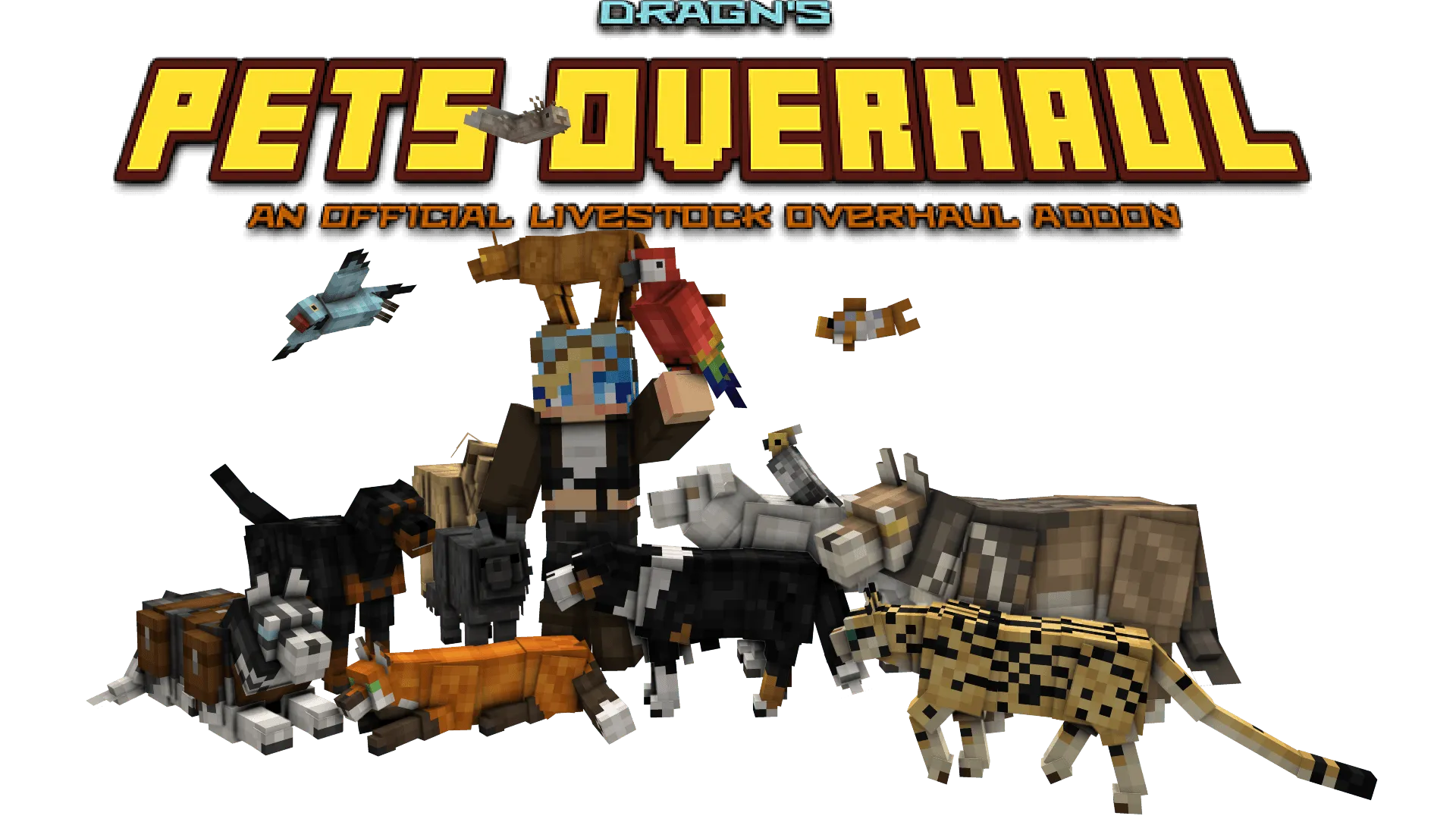 DragN's Livestock Overhaul: Pets Addon! — скриншот 1 (Моды, Minecraft)
