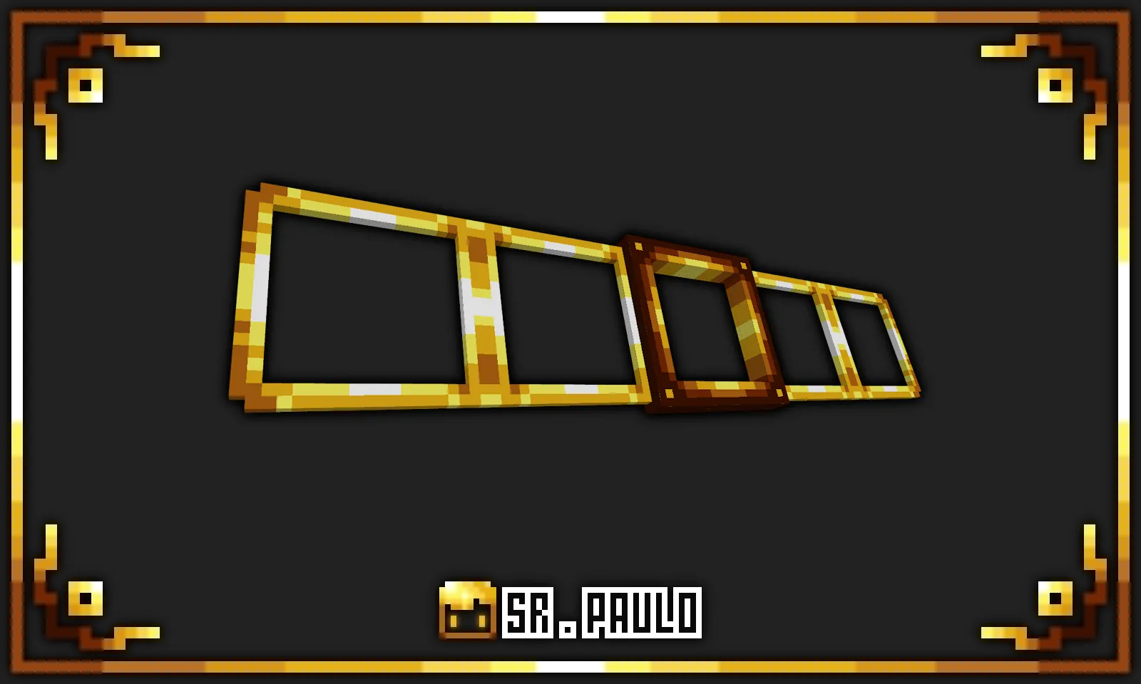 Golden Hotbar - Sr_Paulo — скриншот 3 (Текстуры, Minecraft)