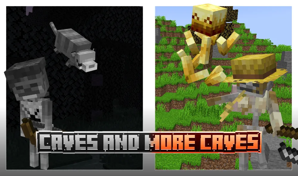 caves and more caves, Моды, Minecraft