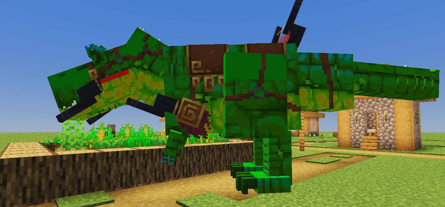THE DAWN ERA GREEN T-REX — скриншот 6 (Текстуры, Minecraft)