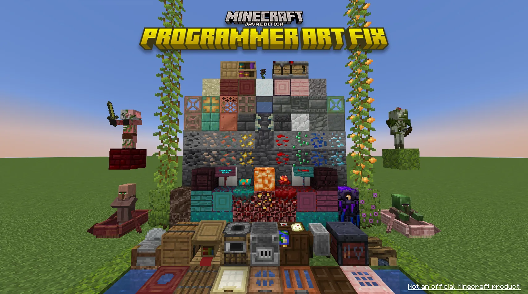 Programmer Art Fix, Текстуры, Minecraft