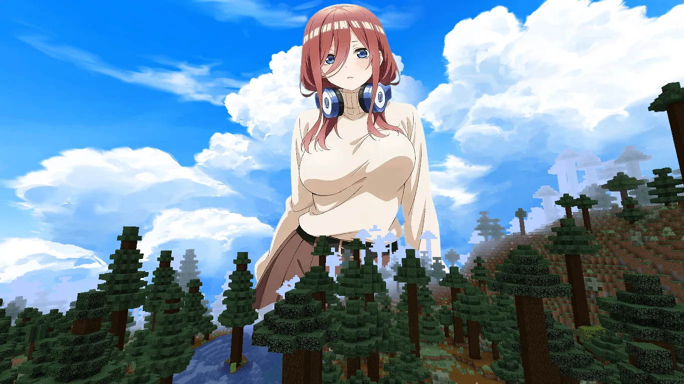 Miku Nakano sky — скриншот 6 (Текстуры, Minecraft)