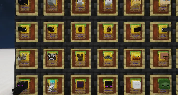 Trading Cards Resource Pack, Текстуры, Minecraft