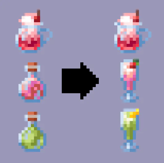 Touch Of Bliss (texture touch ups for foods of various mods), Текстуры, Minecraft