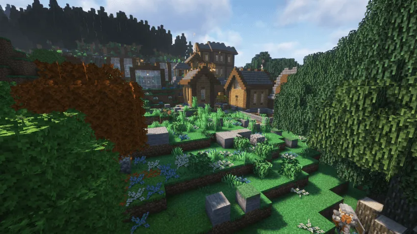 Bloodroot CottageCore: [Friends United] — скриншот 1 (Модпаки, Minecraft)