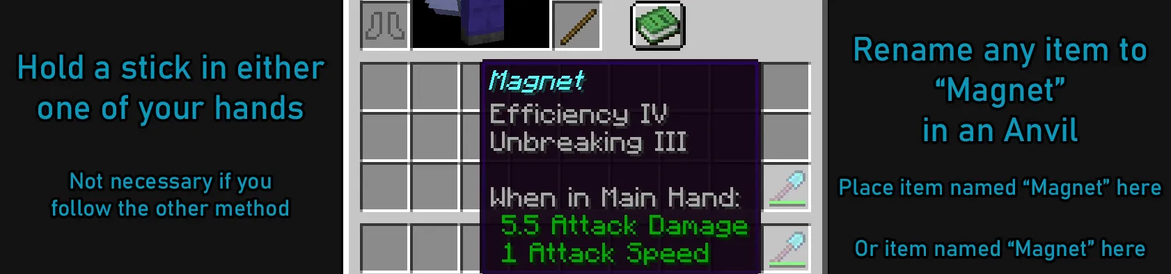 Magnet and Stick Magnet — скриншот 1 (Текстуры, Minecraft)