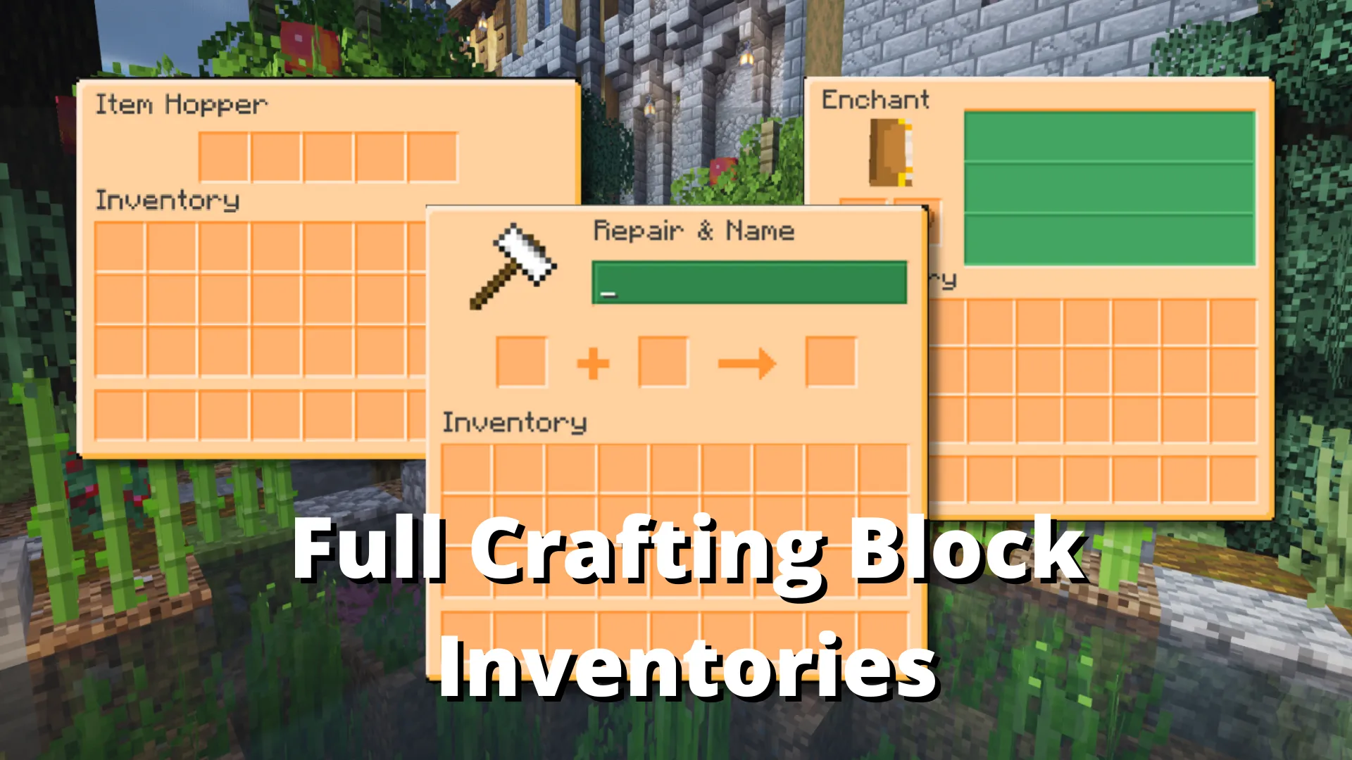 Orange GUI & Hotbar — скриншот 1 (Текстуры, Minecraft)