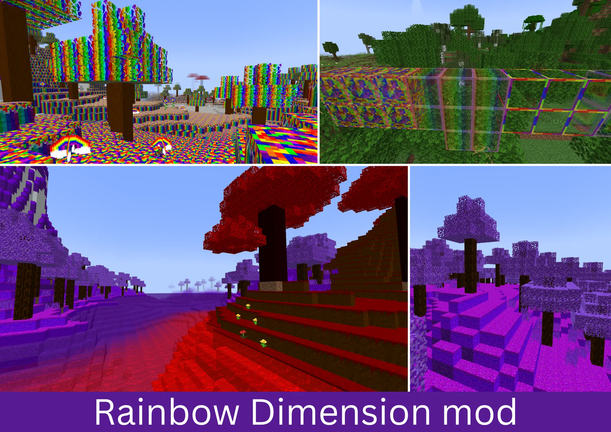 Rainbow Forest and Bleeding Forest Biomes, Моды, Minecraft