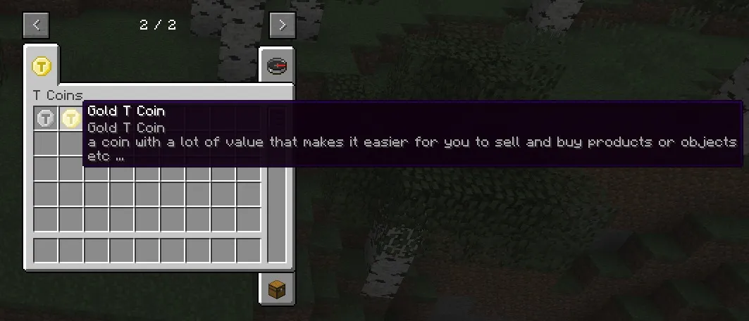 T Coins — скриншот 2 (Моды, Minecraft)