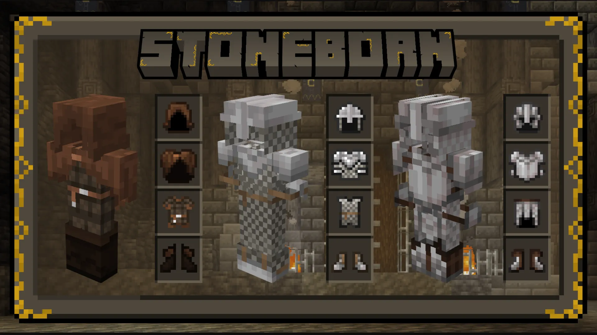 STONEBORN - Dwarven-Fantasy Inspired Gear Overhaul, Текстуры, Minecraft