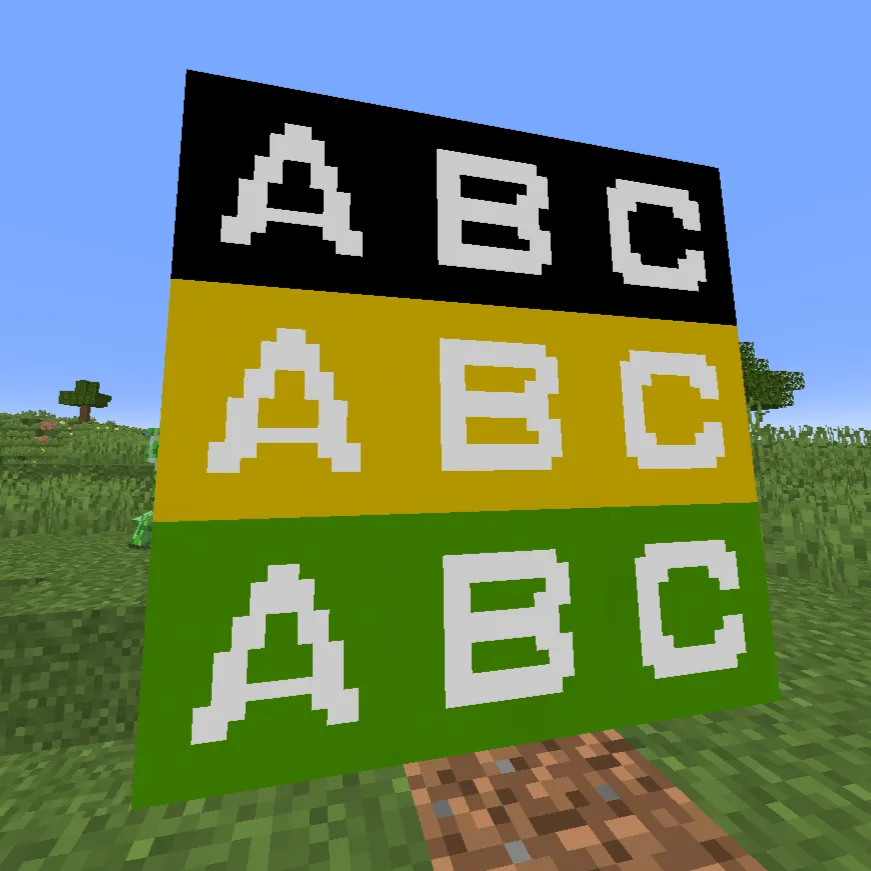 Alphabet Blocks, Текстуры, Minecraft
