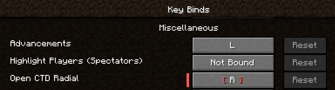 CTD Radial, Моды, Minecraft