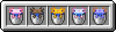 Undopia Different Axolotl Buckets, Текстуры, Minecraft