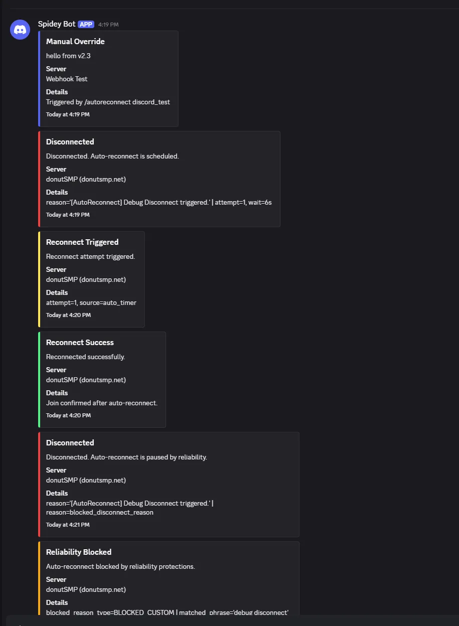 Auto Connect Remote — скриншот 1 (Моды, Minecraft)
