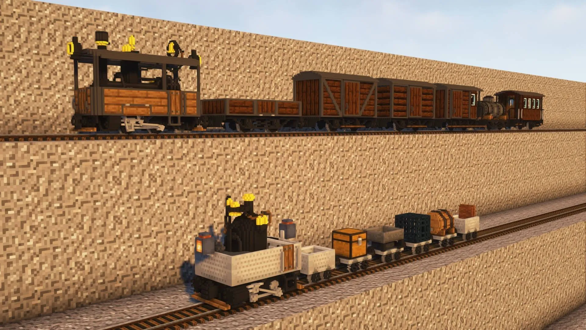 IR Voxel Realistic Minecart — скриншот 4 (Аддоны, Minecraft)
