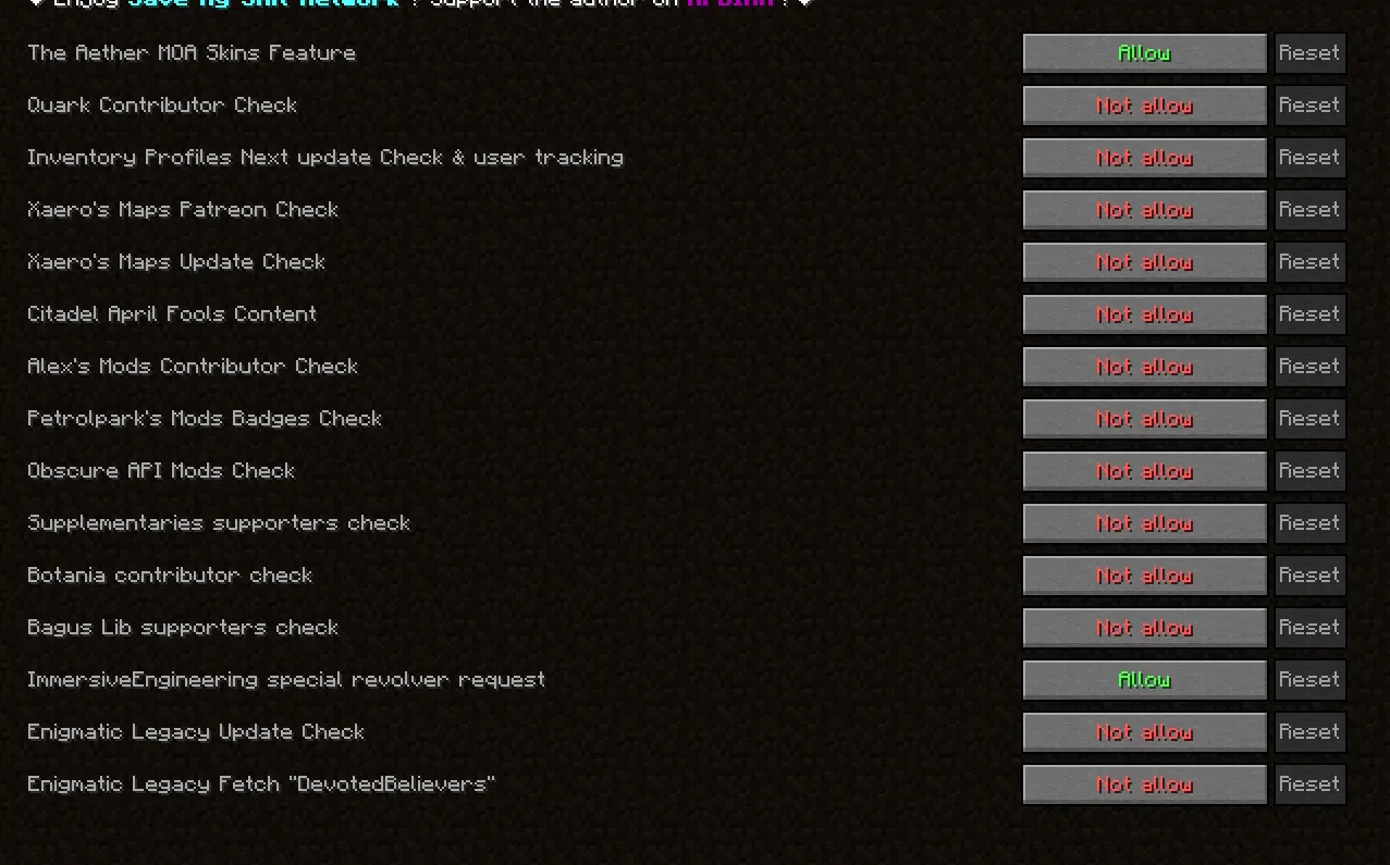 Save My Shaky Network, Моды, Minecraft