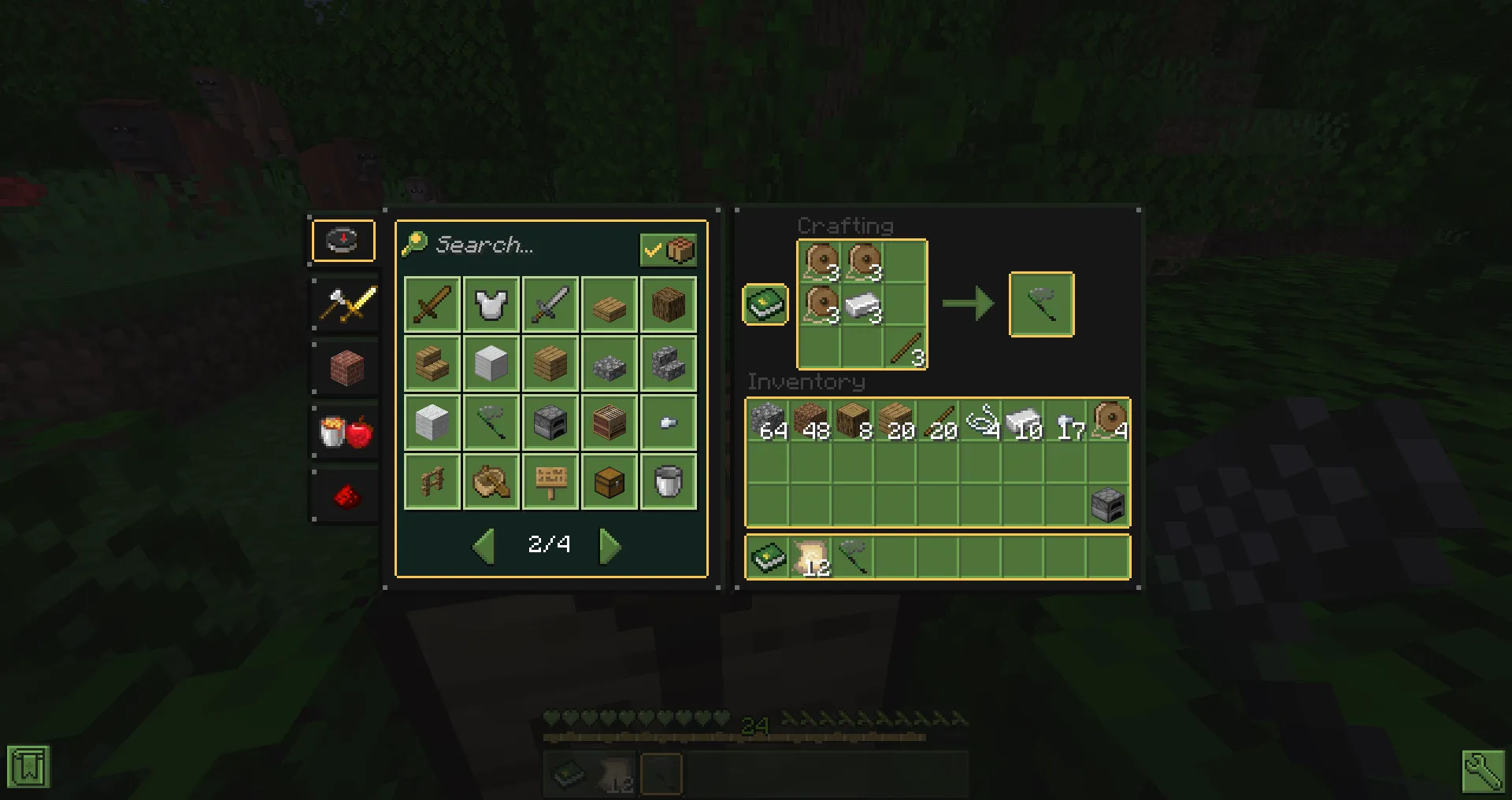 ZAWA: Evolved GUI - Dark mode — скриншот 4 (Текстуры, Minecraft)