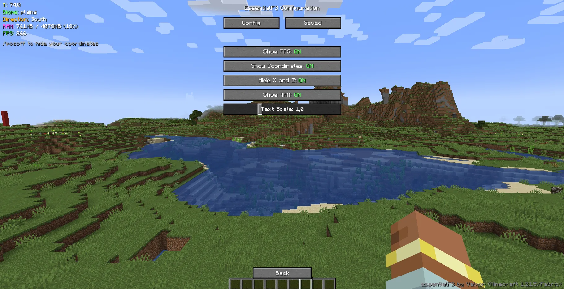 Valx' EssentialF3, Моды, Minecraft