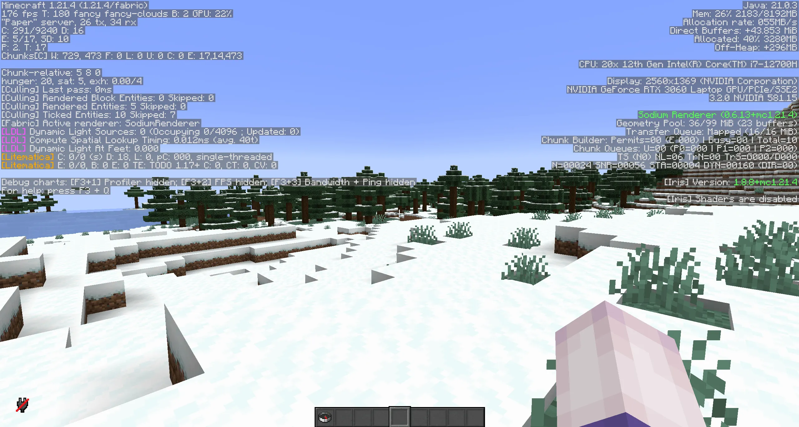 Compass Сoordinates — скриншот 2 (Плагины, Minecraft)