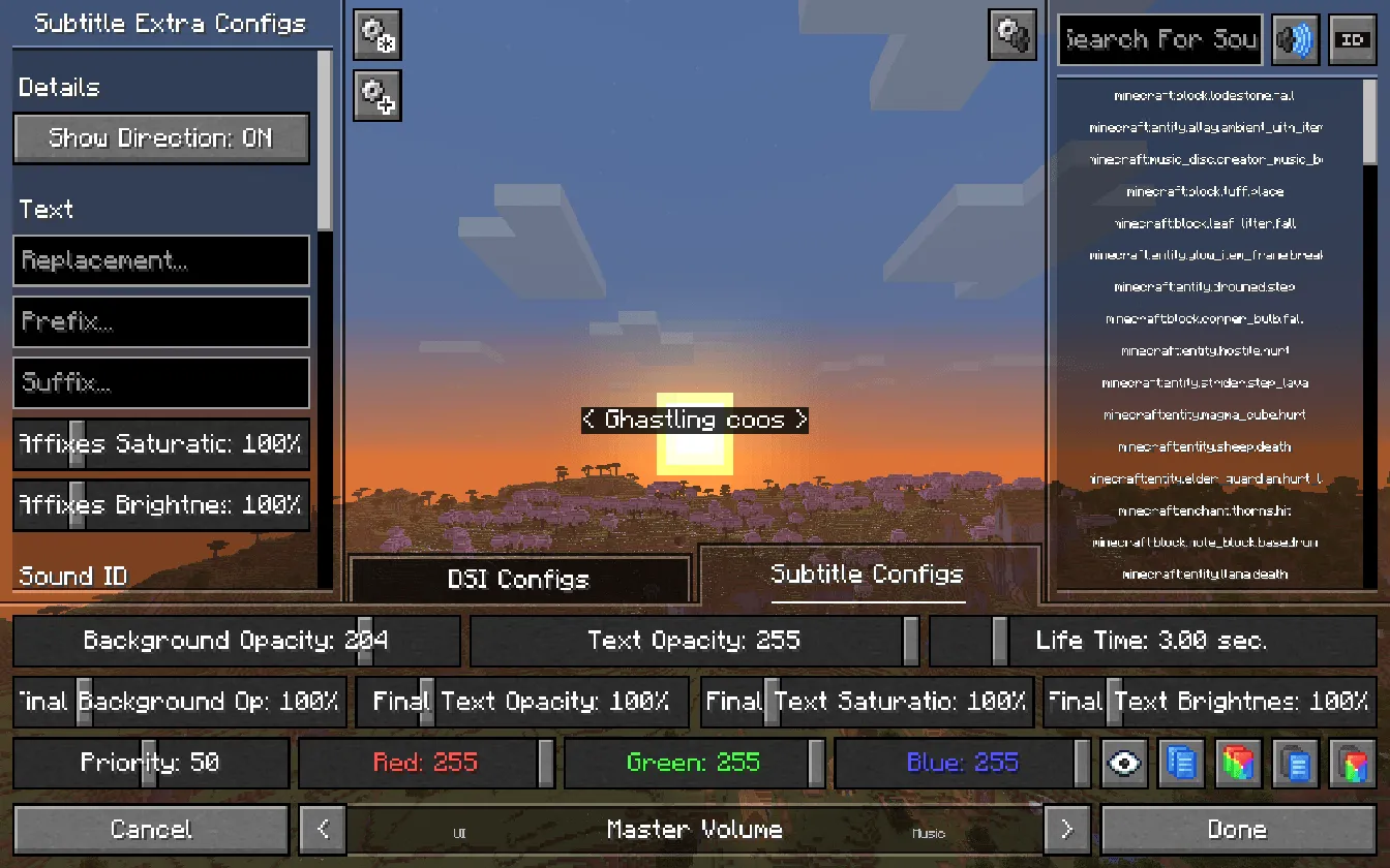 Sound Visualizer, Моды, Minecraft
