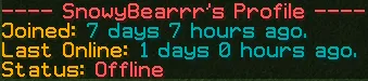 PlayerProfiles — скриншот 1 (Плагины, Minecraft)