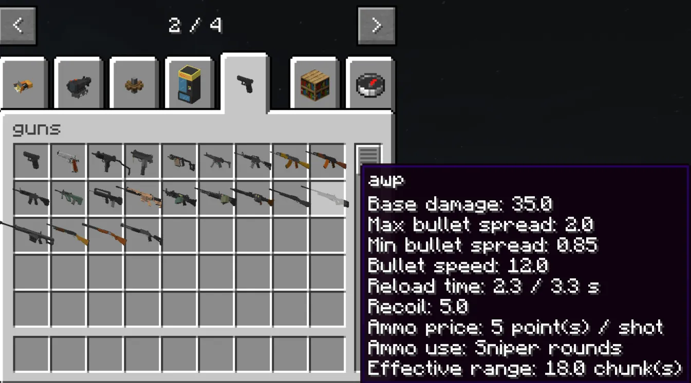 Guns & Economy, Моды, Minecraft
