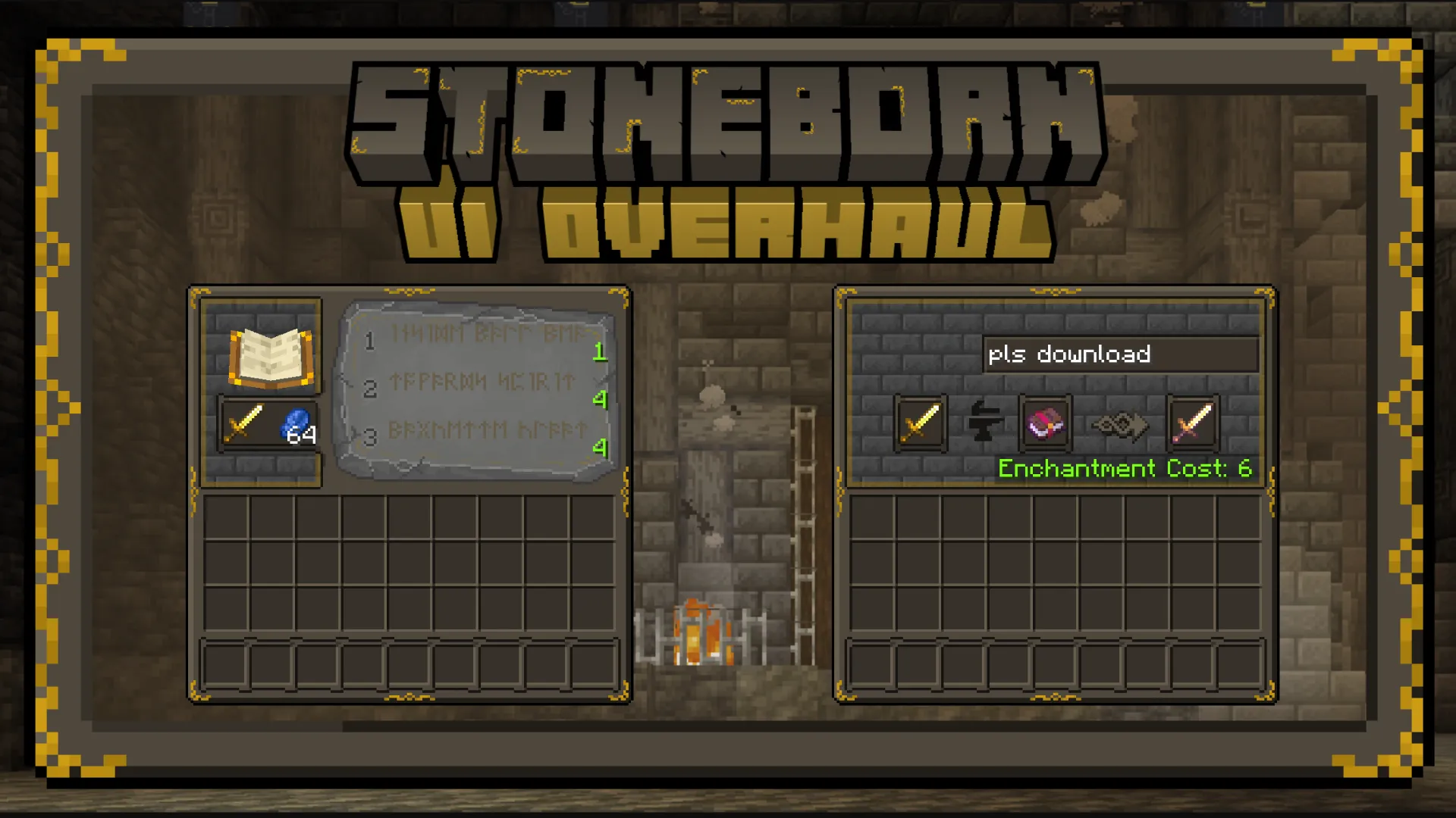 STONEBORN - Dwarven-Fantasy Inspired UI Overhaul, Текстуры, Minecraft
