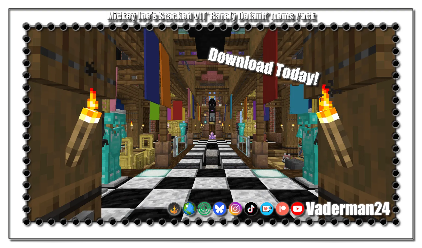 Mickey Joe's Stacked VIT 'Barely Default' Items Pack — Vanilla Default VIT Stacked Items Add-on — скриншот 2 (Текстуры, Minecraft)