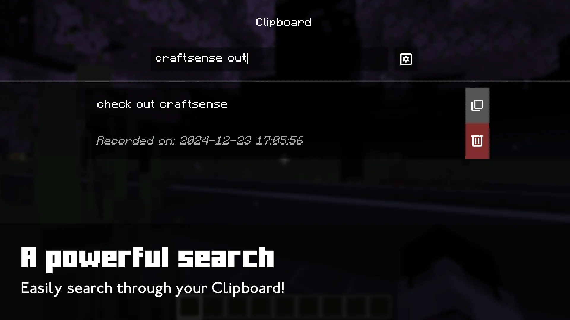 Clipboard+, Моды, Minecraft