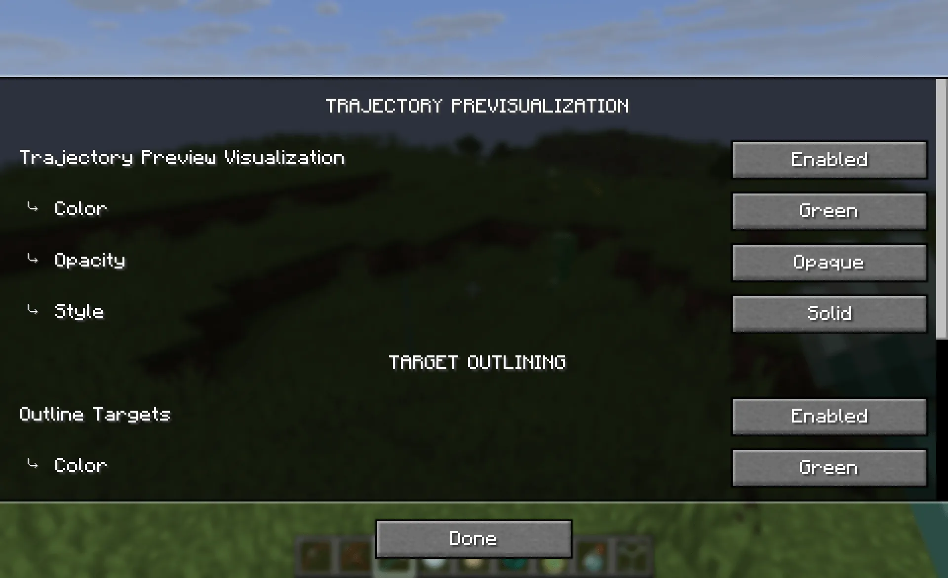 Projectile Trajectory Preview, Моды, Minecraft