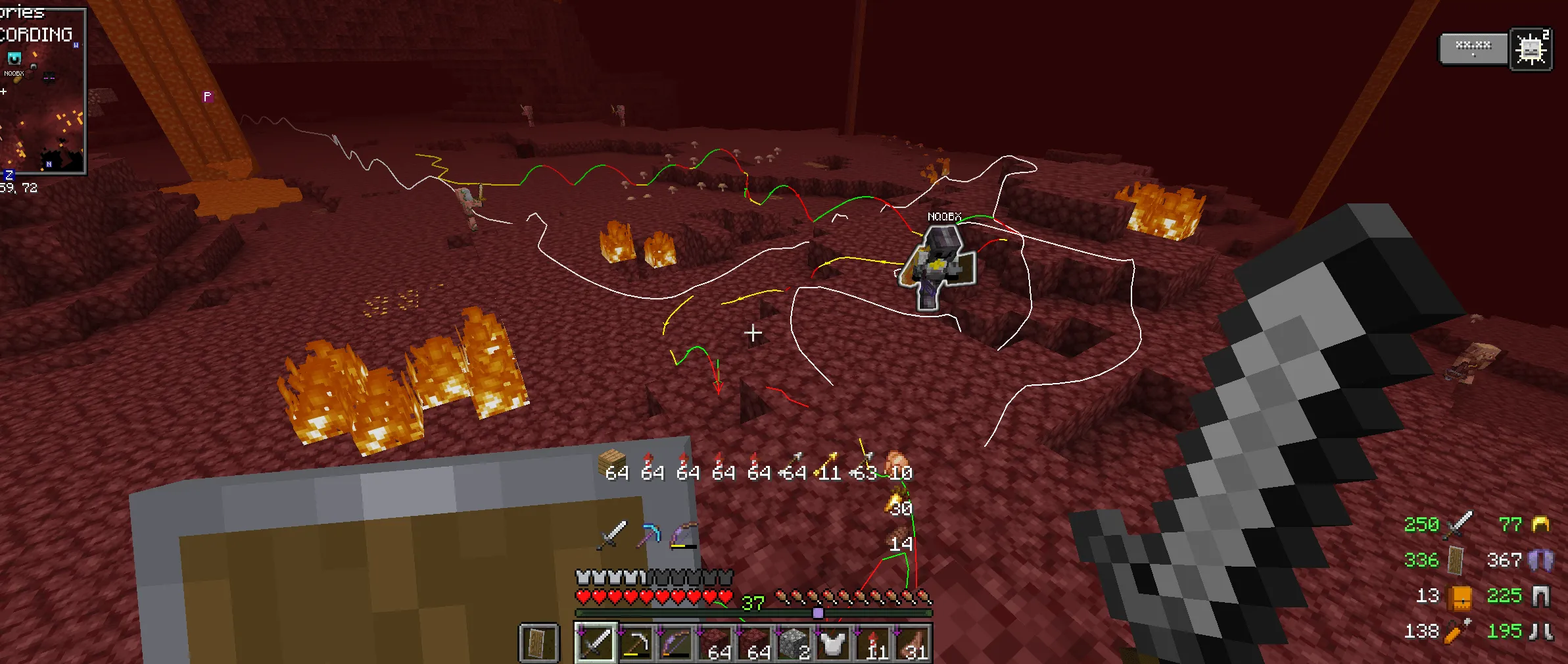 Player Trails — скриншот 3 (Моды, Minecraft)