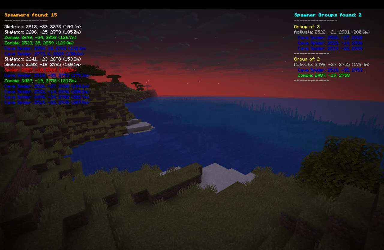 SpawnerFinder — скриншот 1 (Моды, Minecraft)