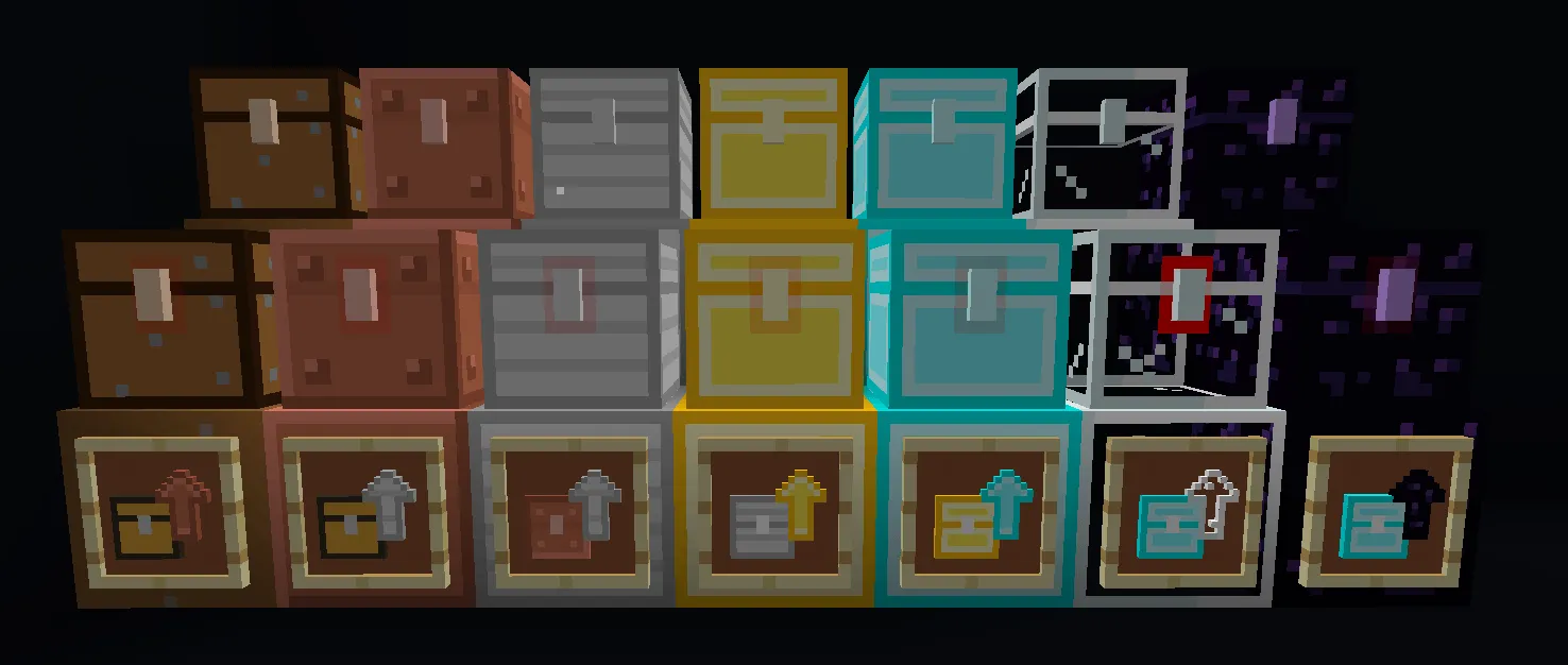Bare Bones x Iron Chests — скриншот 1 (Текстуры, Minecraft)