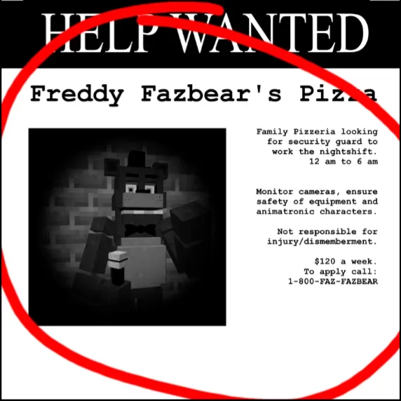Five Nights at Freddy's 1 | Real Gameplay — скриншот 10 (Карты, Minecraft)