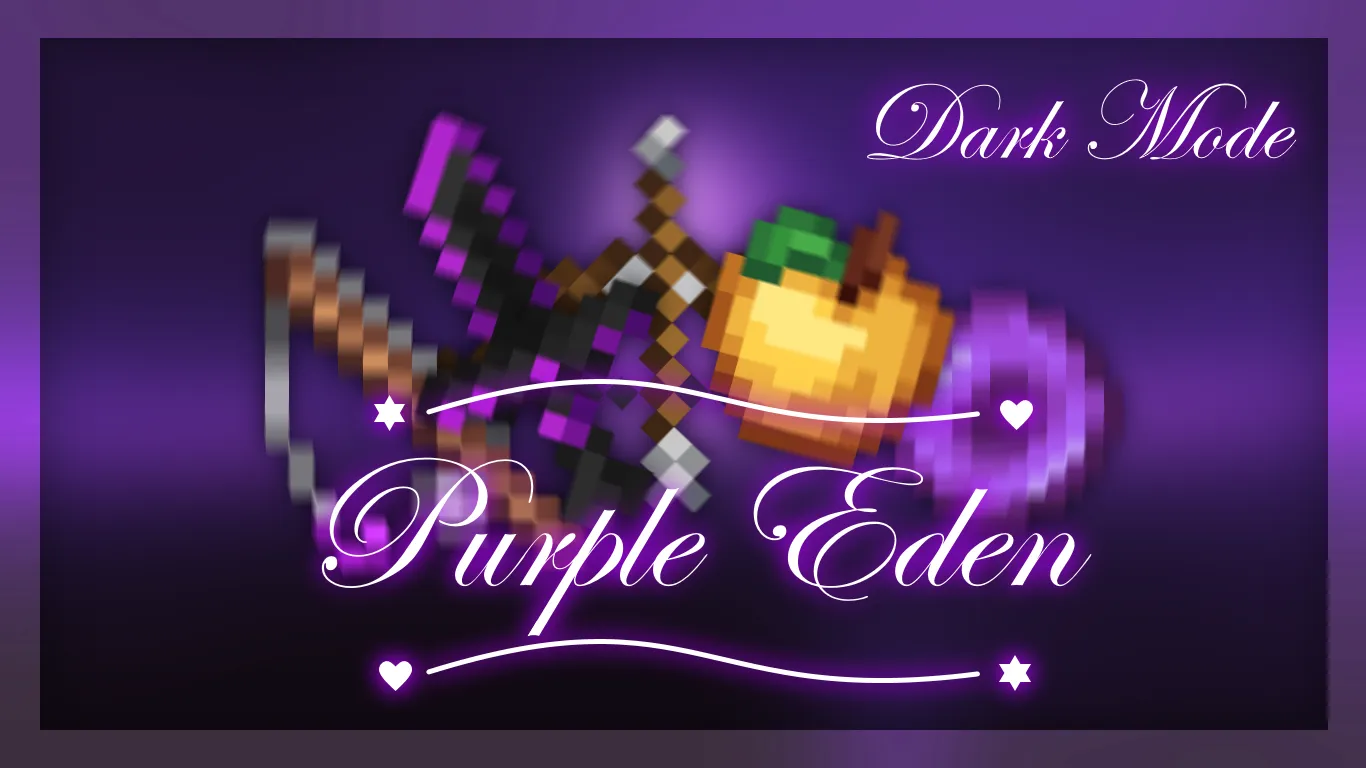 Purple Eden Dark Mode | READ DESC. — скриншот 1 (Текстуры, Minecraft)