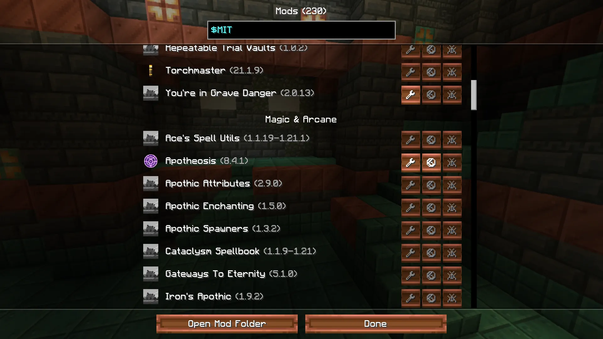 Tidy Mods, Моды, Minecraft