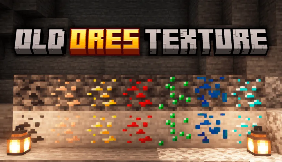 Old Ores Texture — скриншот 1 (Текстуры, Minecraft)