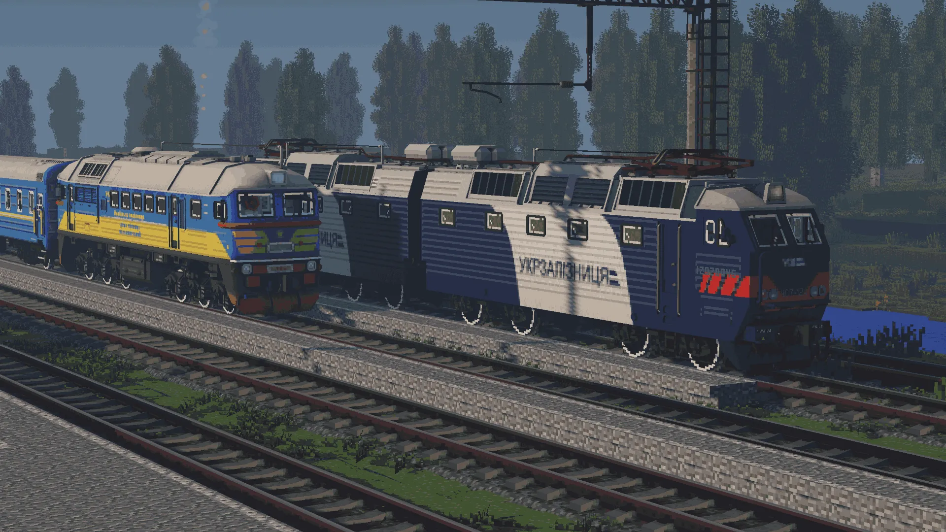 Ukrainian Texel Railway Pack (IR - Immersive railroading) — скриншот 6 (Текстуры, Minecraft)