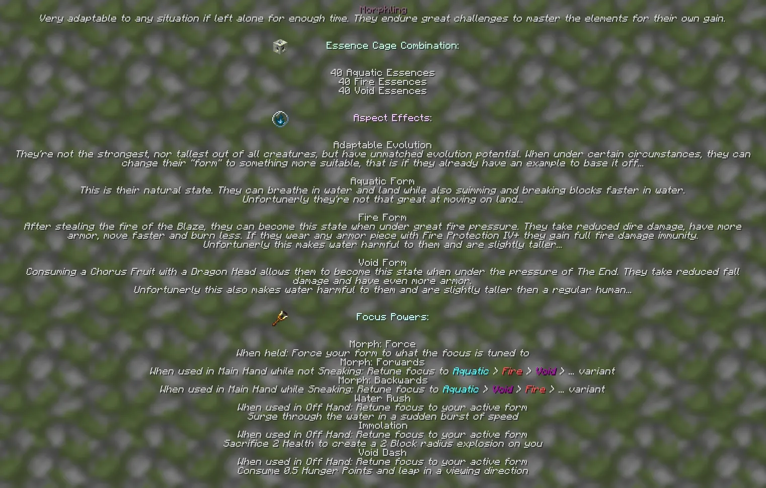 Aspects: Reclaimed, Моды, Minecraft