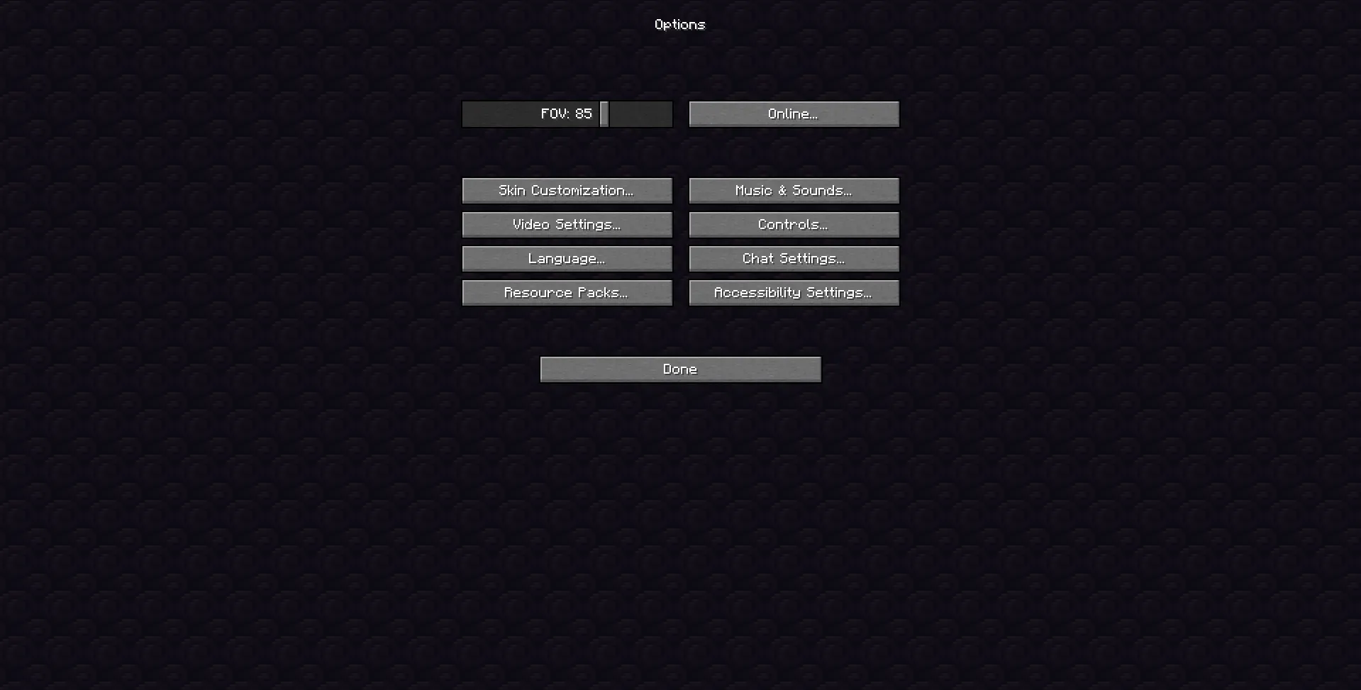 witchcog menu, Текстуры, Minecraft