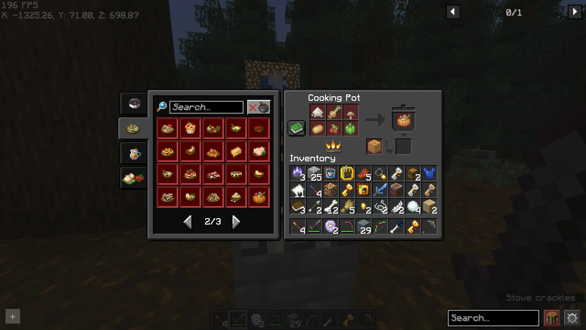 Shady's Dark Okami GUI - Farmer's Delight — скриншот 2 (Текстуры, Minecraft)
