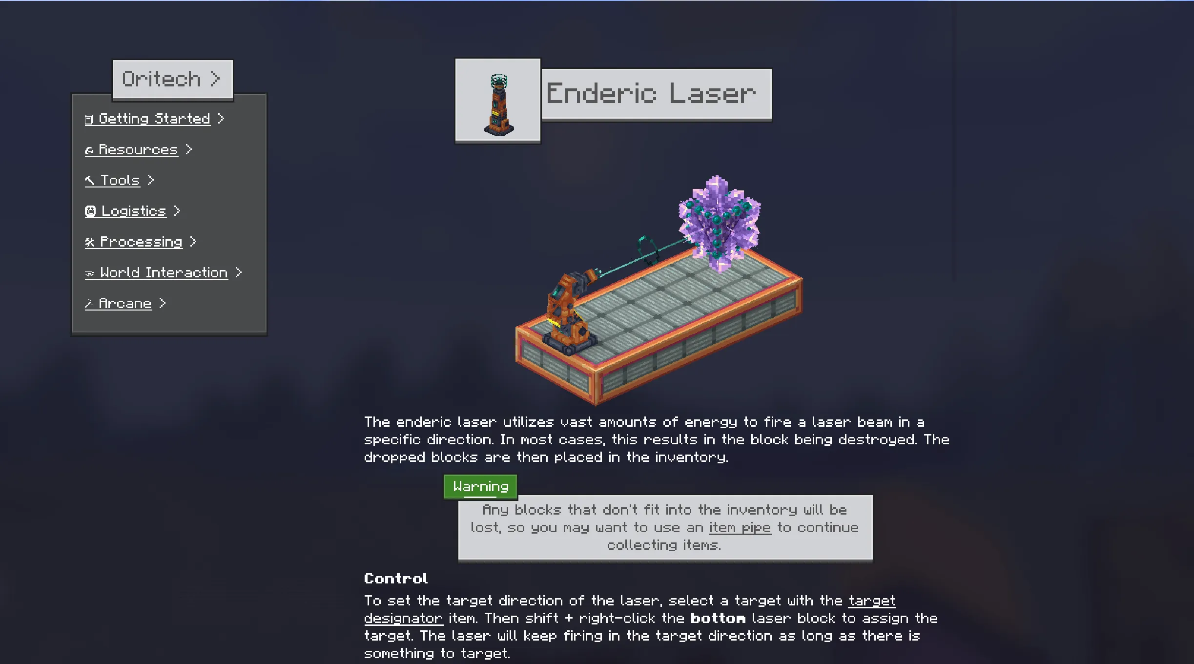 Oracle Index, Моды, Minecraft