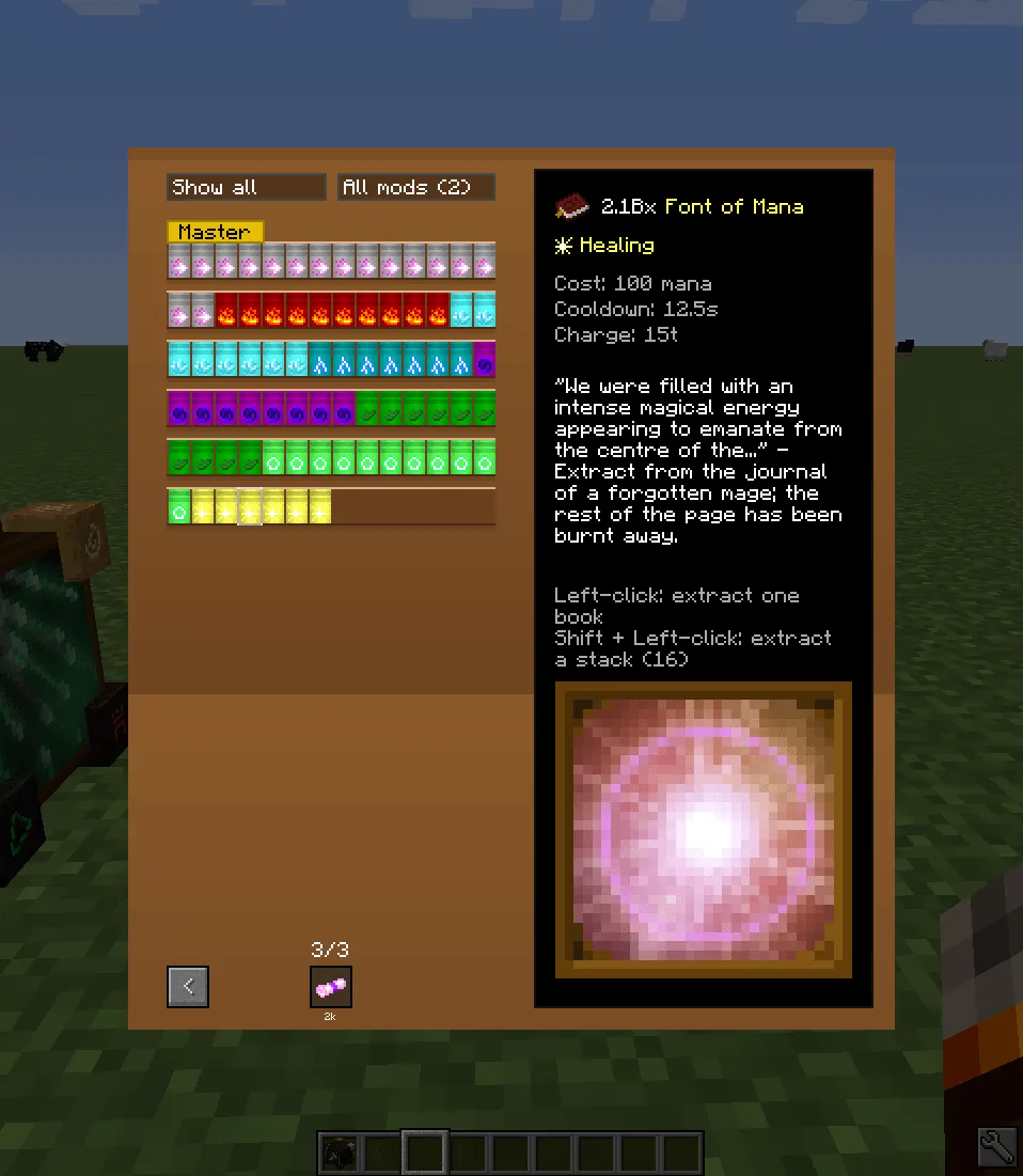 Spellcaster's Archives, Моды, Minecraft