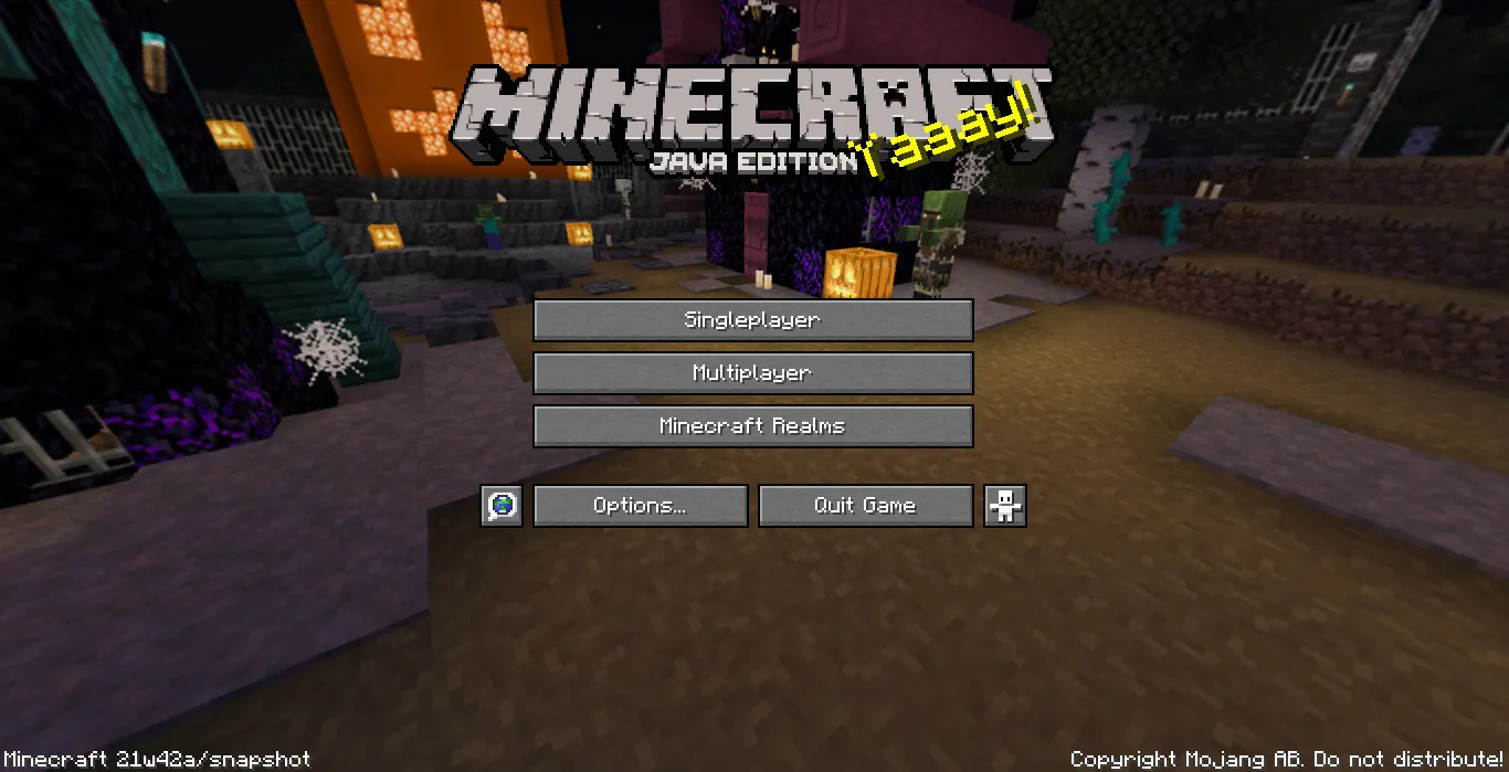 Halloween Panorama (Java), Текстуры, Minecraft