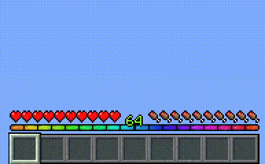 Animated Rainbow Experience Bar — скриншот 1 (Текстуры, Minecraft)