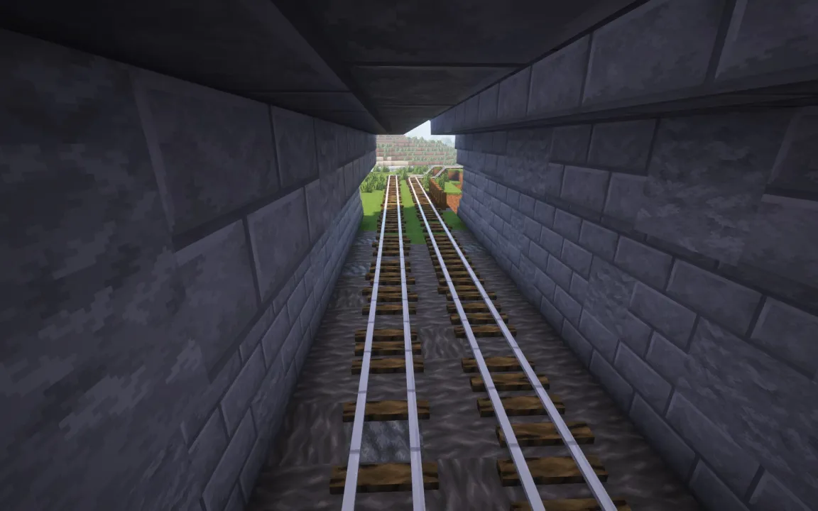 Rickety Oak Log Rail (3d models) — скриншот 1 (Текстуры, Minecraft)