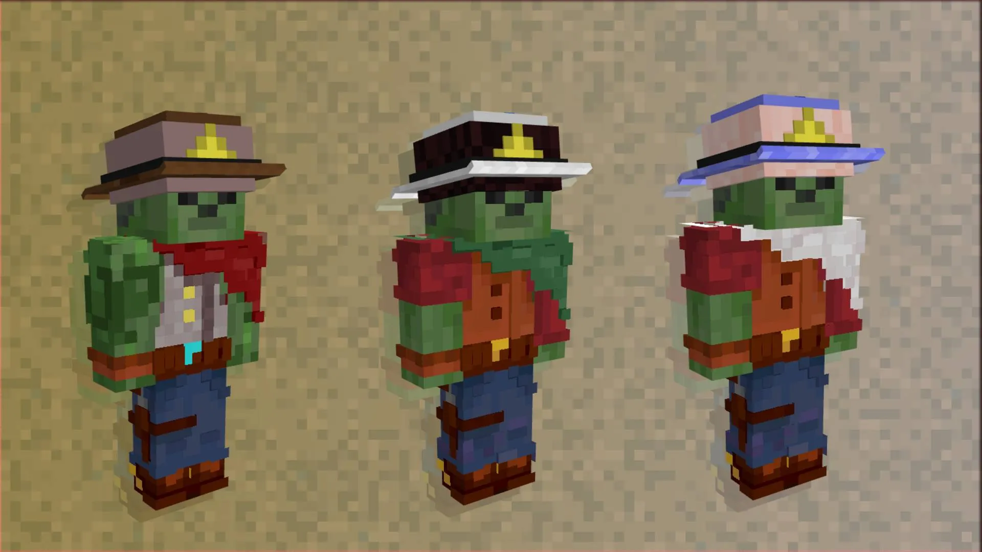 Azu's Enhanced Zombie Variants x Fresh Animations, Текстуры, Minecraft